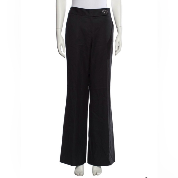 Tory Burch Pants - Tory Burch wool blend black wide leg trousers. Size 12. Pre-Owned Condition-Good